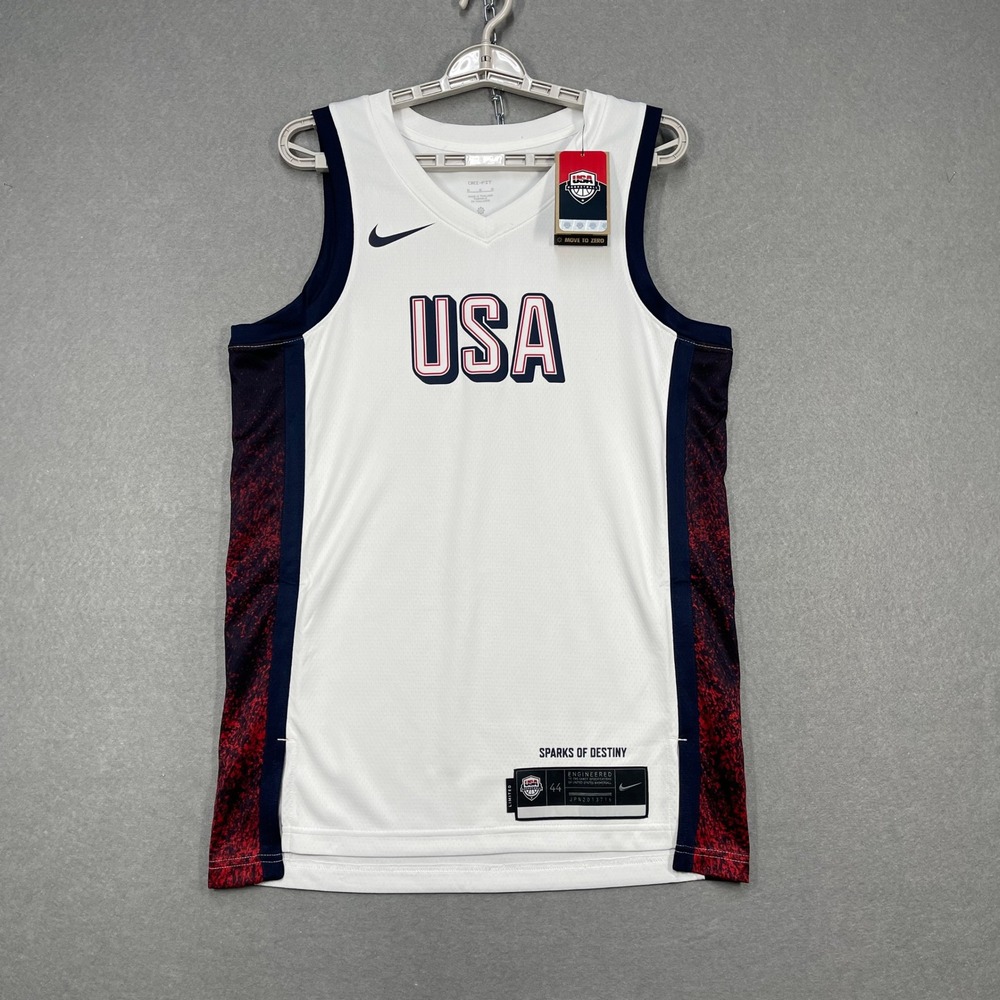 USA Basketball Jersey Mens Medium White Nike Limited Edition 2024 Paris Olympics